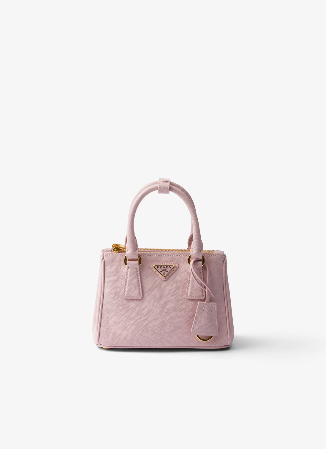 Prada Galleria Micro handtas van leer - voorkant 2 oudroze
