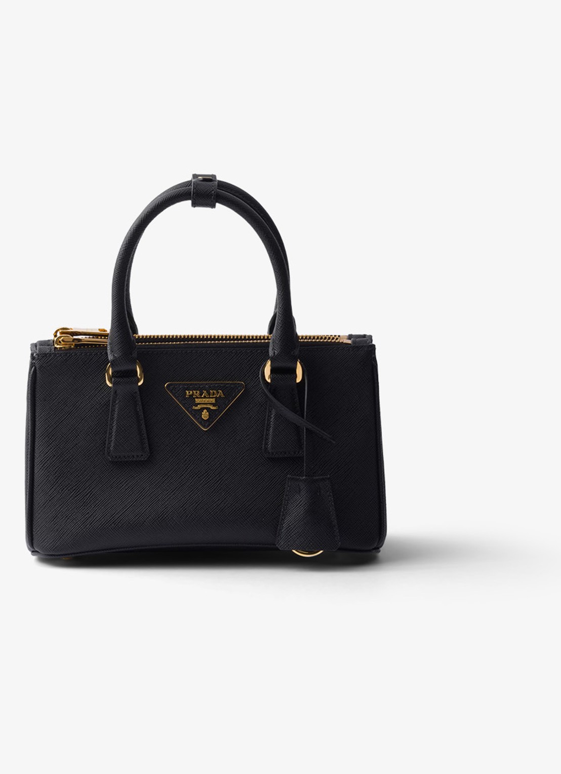 Prada Galleria Mini handtas van kalfsleer - voorkant 4 zwart