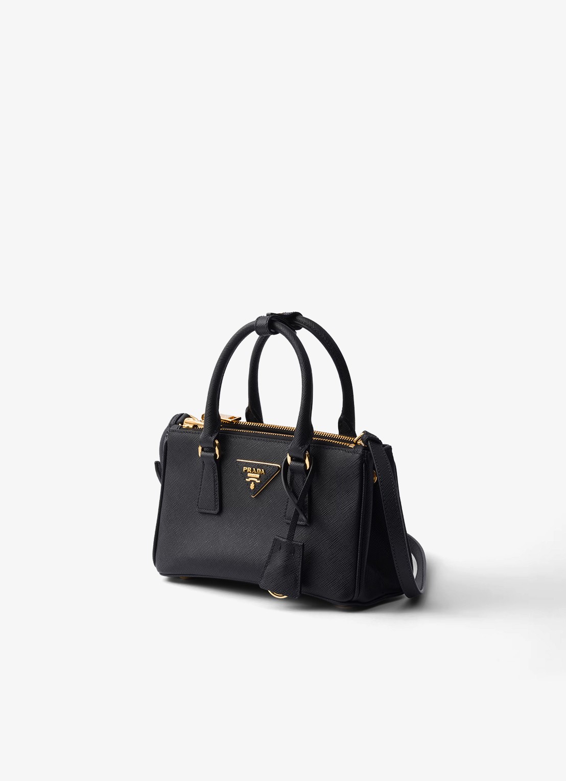 Prada Galleria Mini handtas van kalfsleer - voorkant 5 zwart