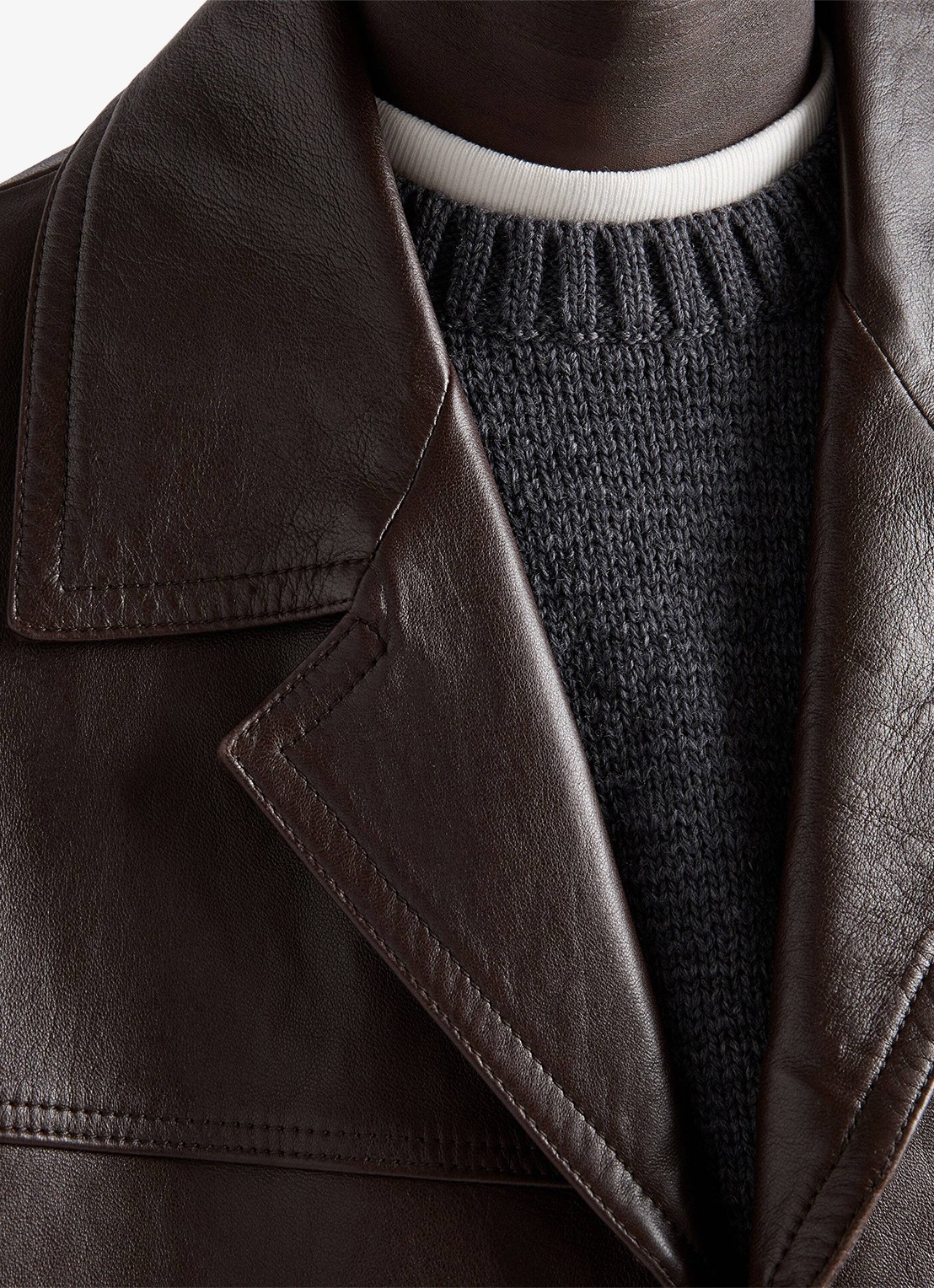 Prada Grofgebreide trui van scheerwol - detail 2 grijs