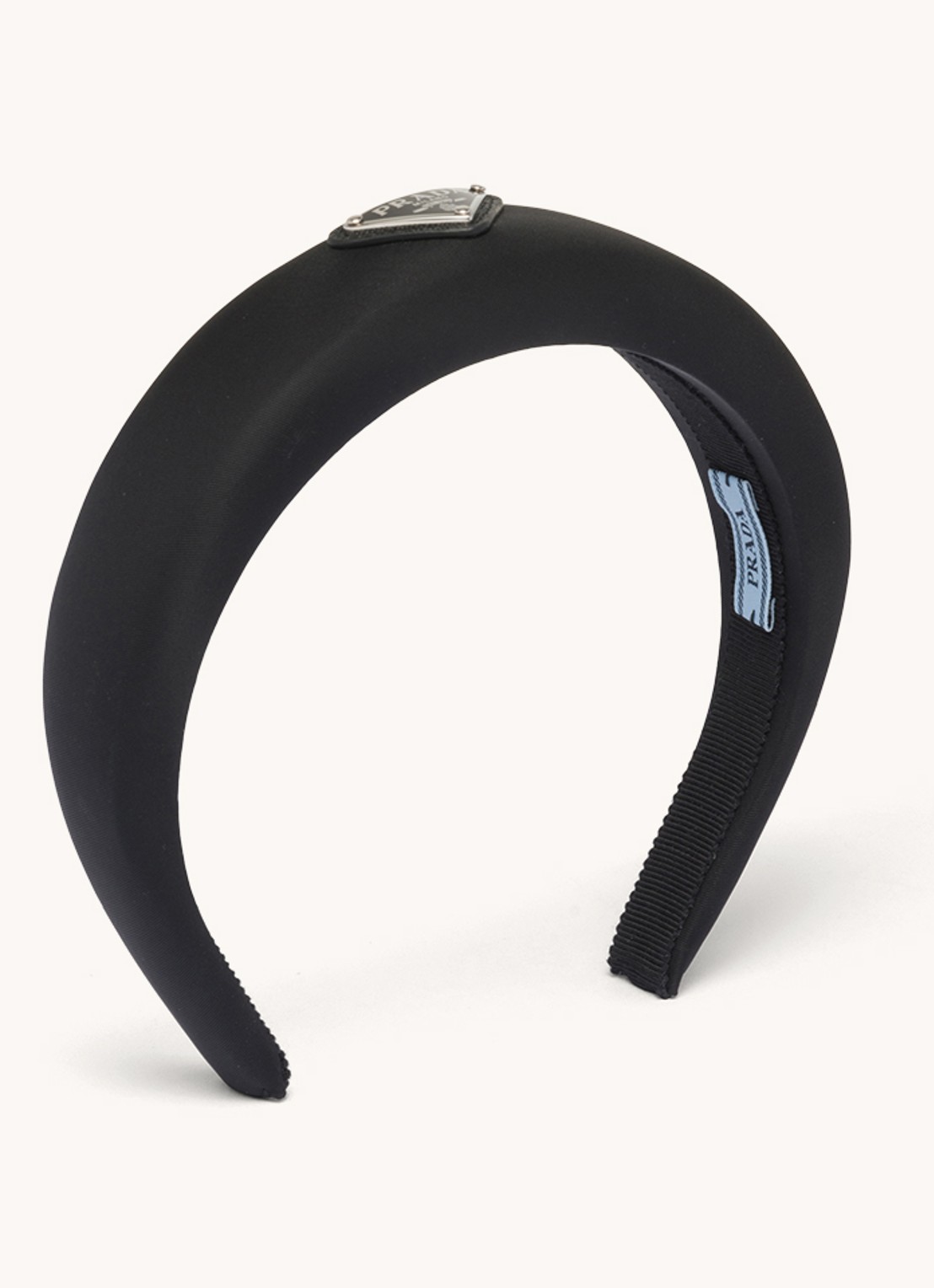 Prada Haarband met logo - voorkant 3 zwart