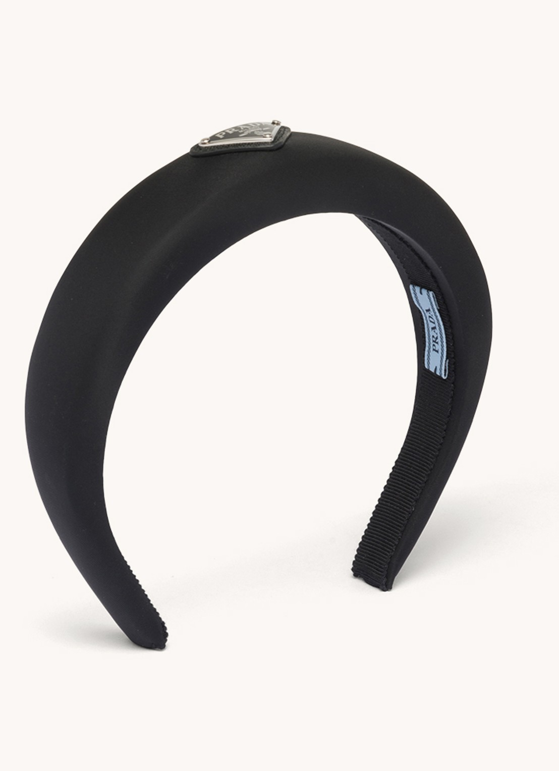 Prada Haarband met logo - voorkant 2 zwart
