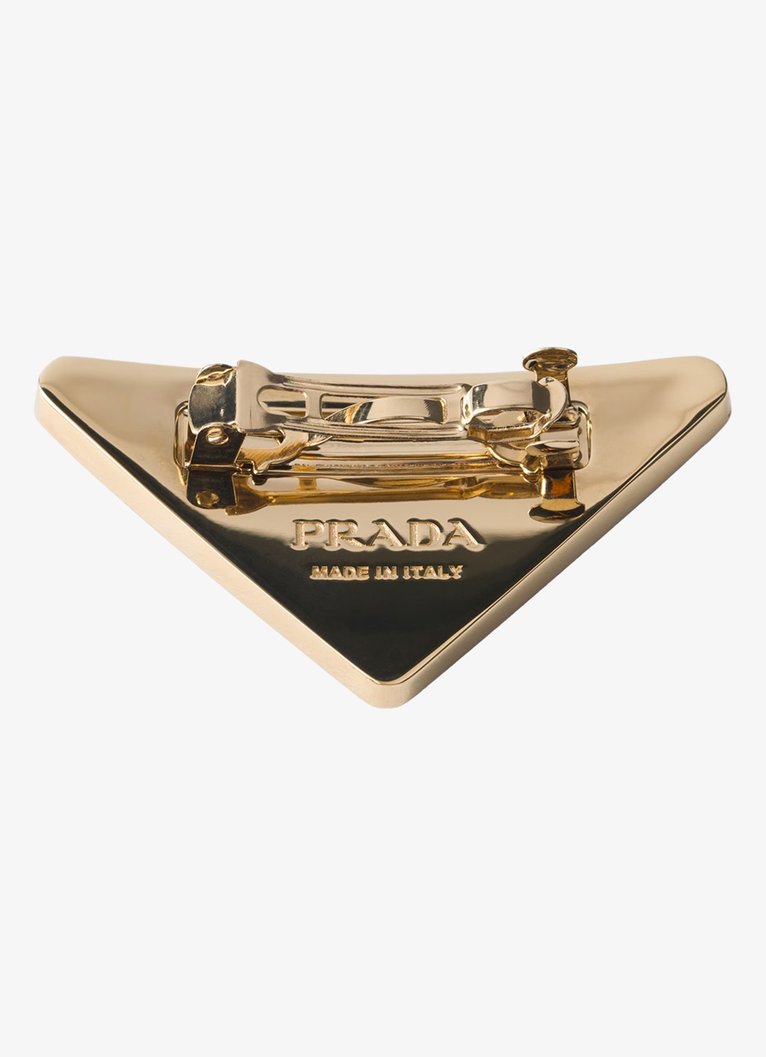 Prada Haarclip met logo - detail 2 camel