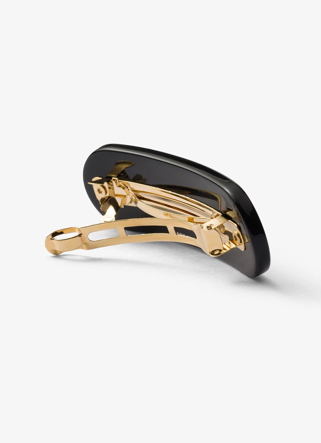 Prada Haarclip met logo - achterkant zwart