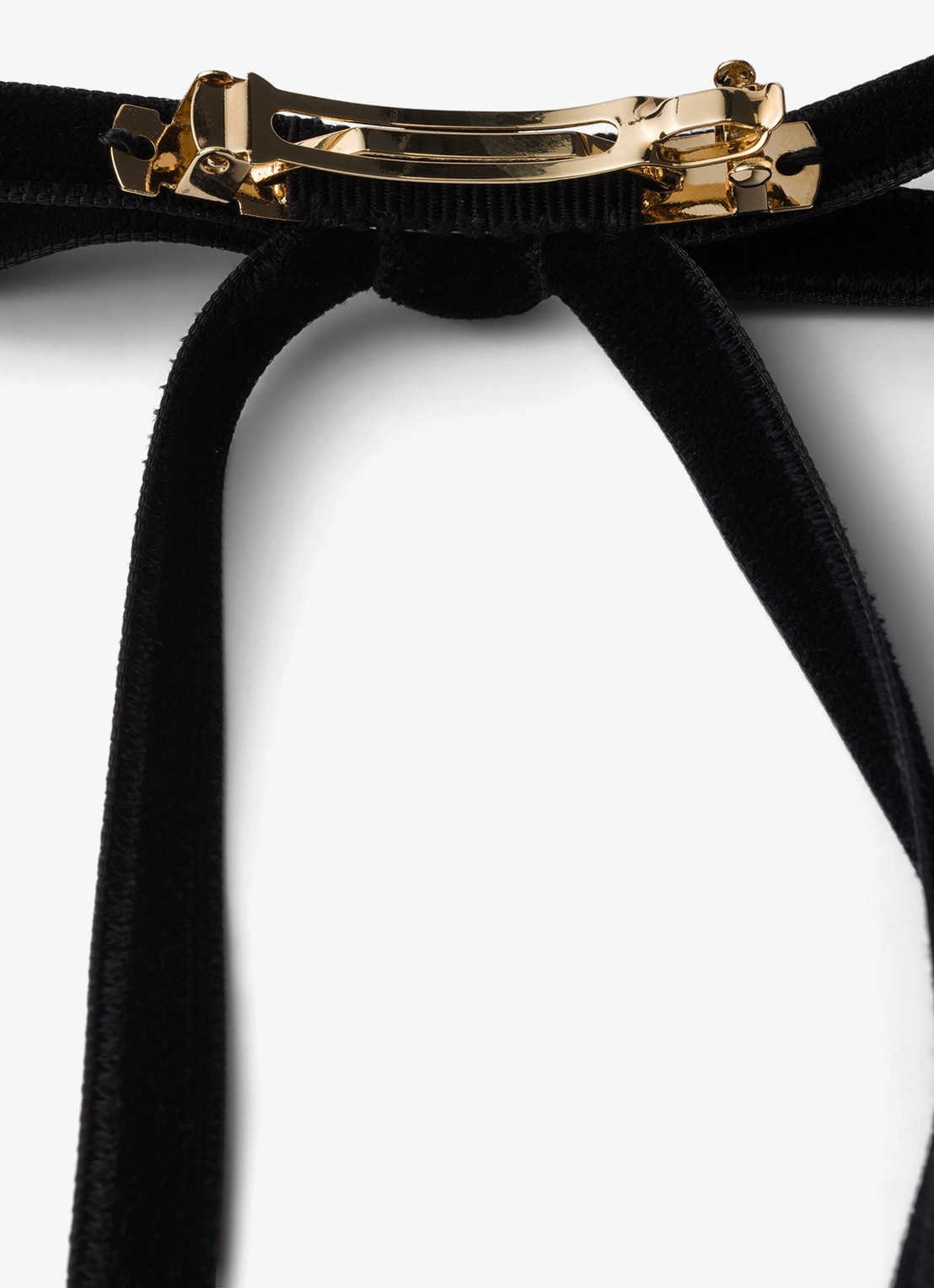 Prada Haarspeld van fluweel - detail 3 zwart
