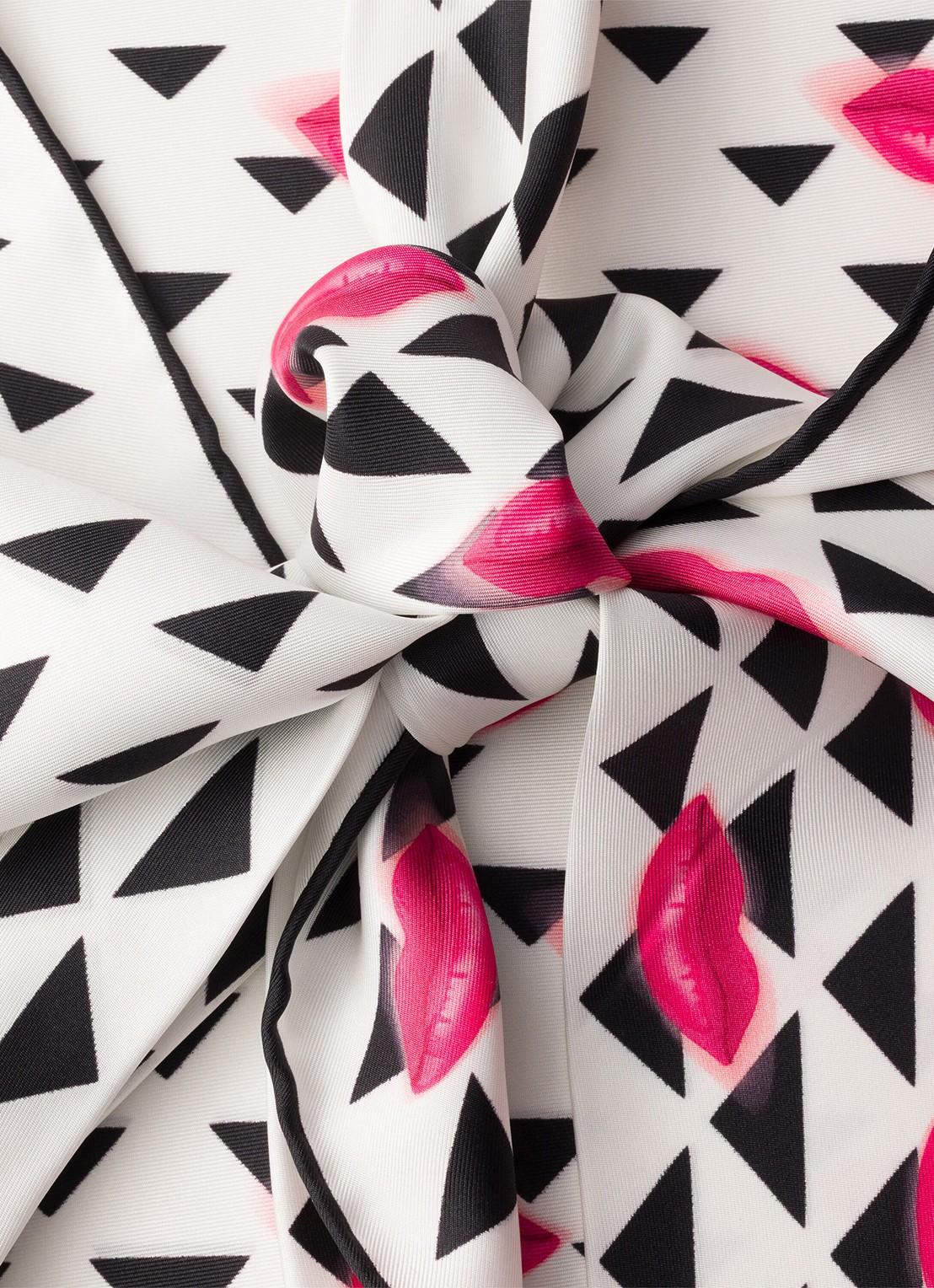 Prada Haltertop van zijde met print en rugdecolleté - detail 4 zwart