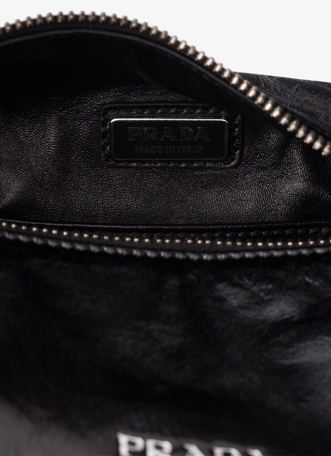 Prada Handtas van kalfsleer - detail 6 zwart