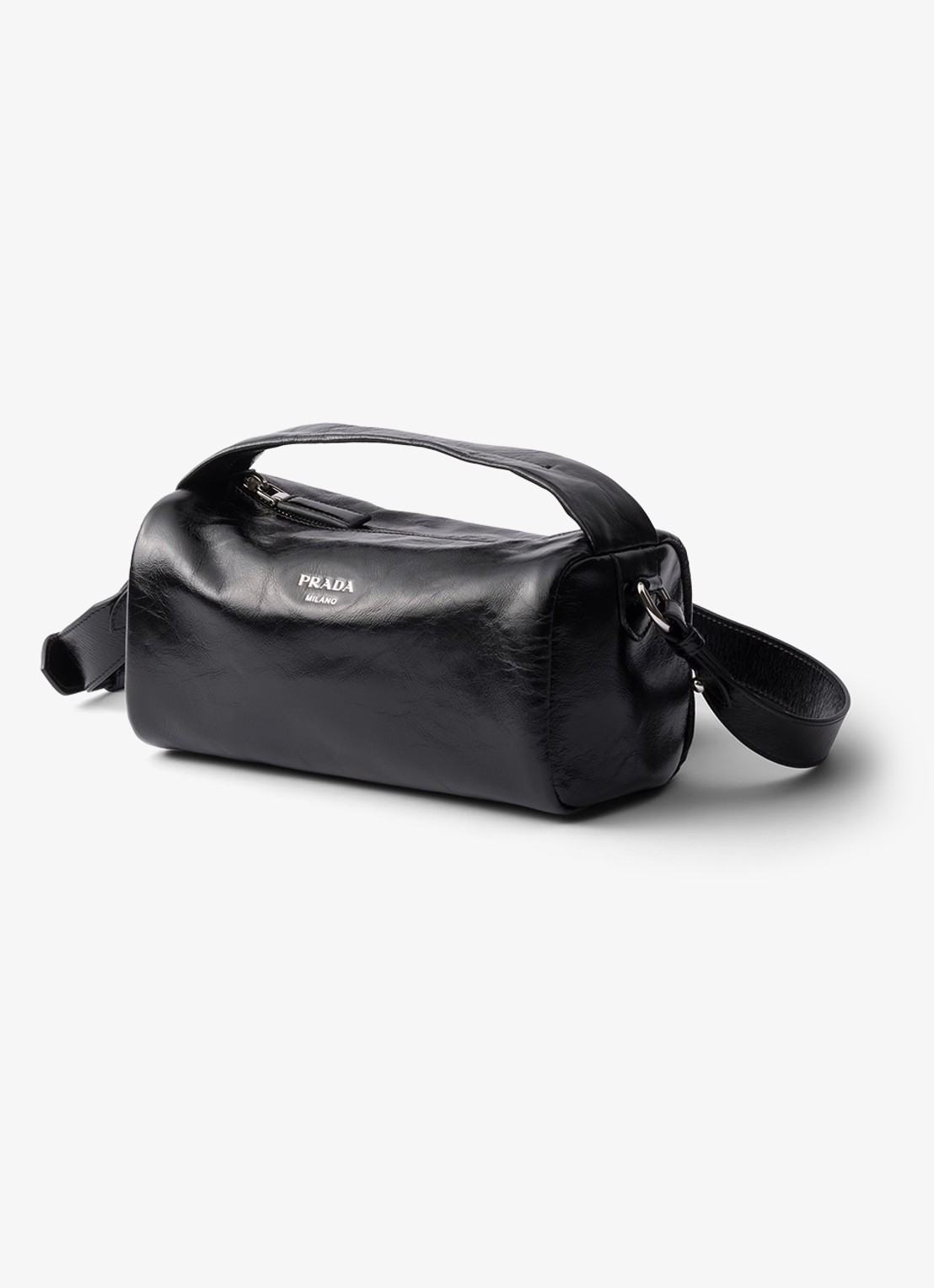 Prada Handtas van kalfsleer - voorkant 2 zwart