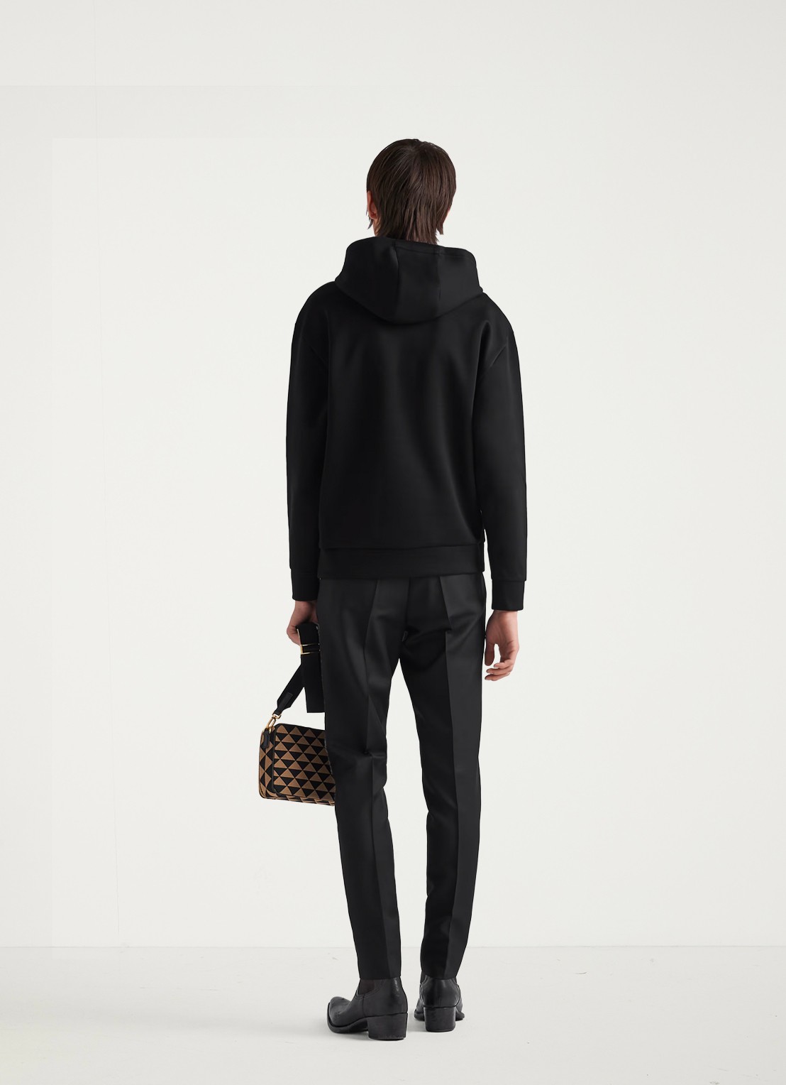 Prada Hoodie met logo - achterkant 5 zwart