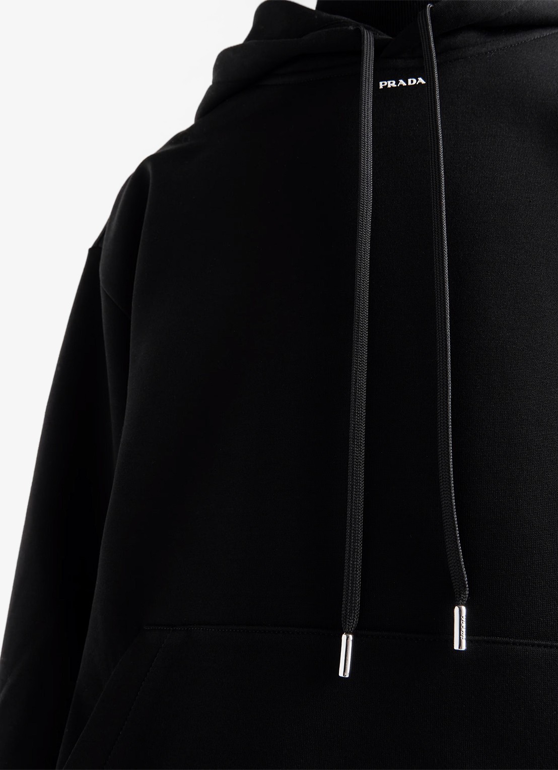 Prada Hoodie met logo - detail 2 zwart
