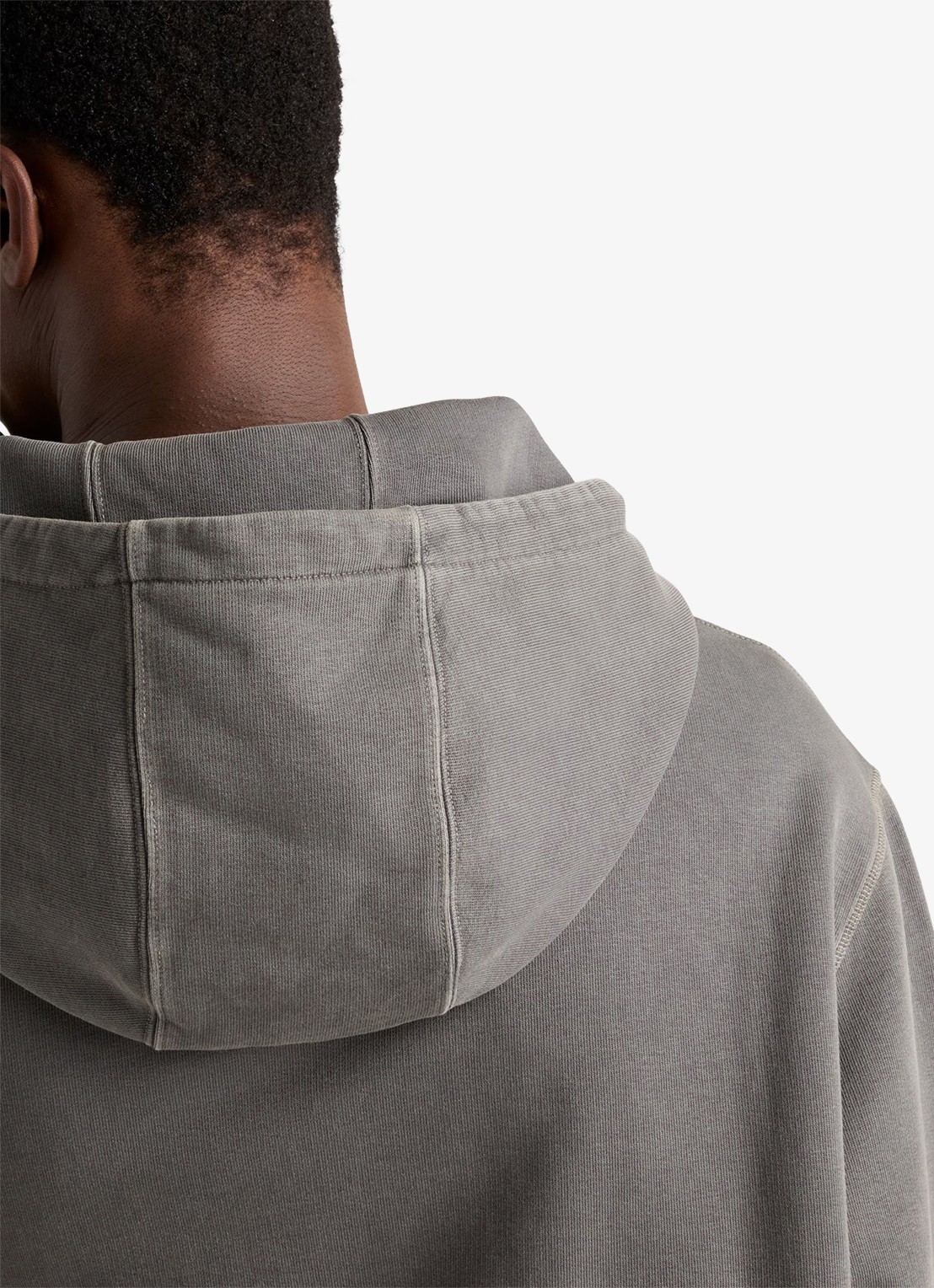 Prada Hoodie met logoborduring - detail 5 grijs