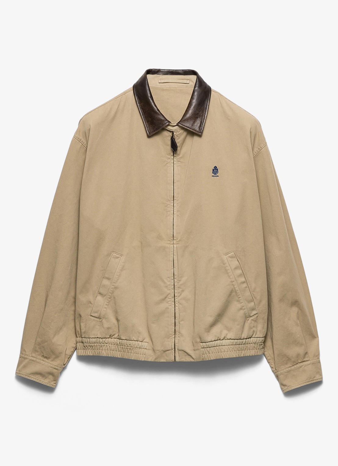 Prada Jack met details van leer - voorkant donkerbeige