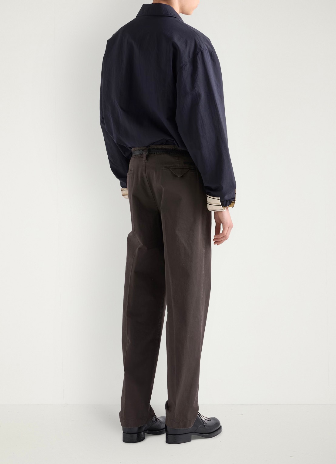 Prada Jack met logo en borstzak - achterkant 3 donkerblauw