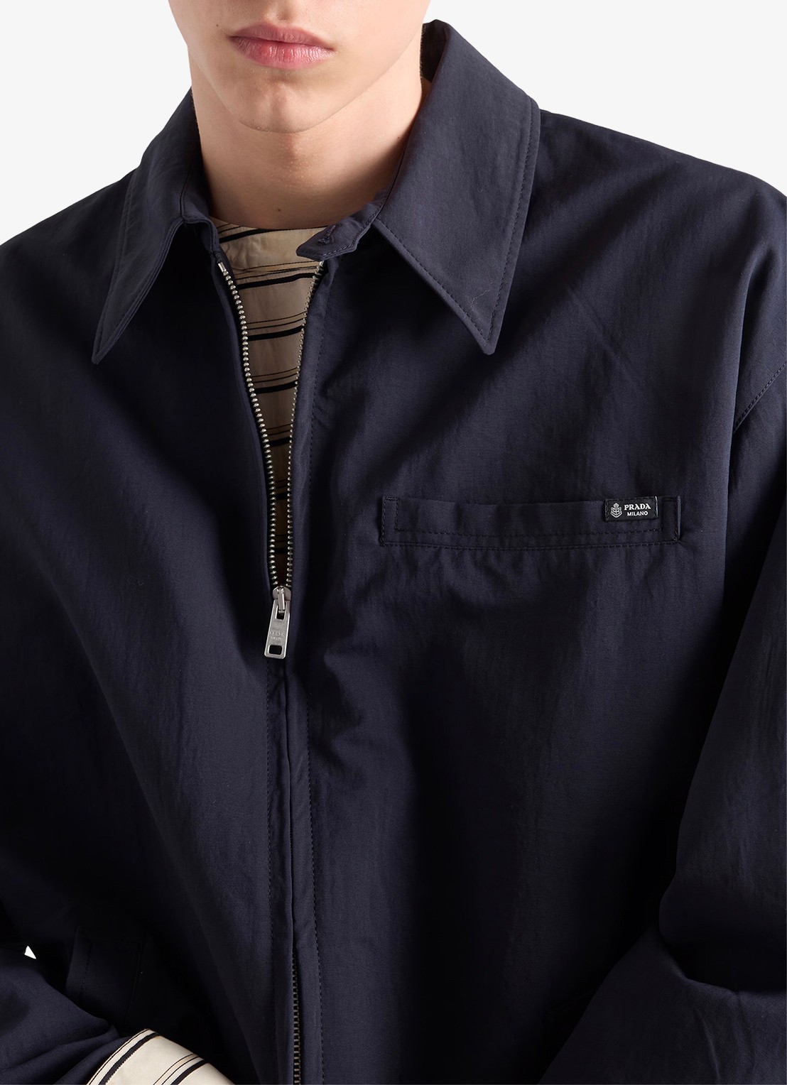 Prada Jack met logo en borstzak - detail 2 donkerblauw