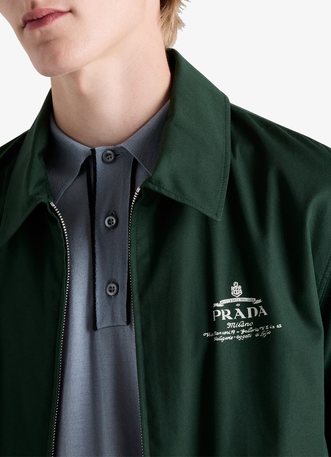Prada Jack met logo en steekzakken - detail groen