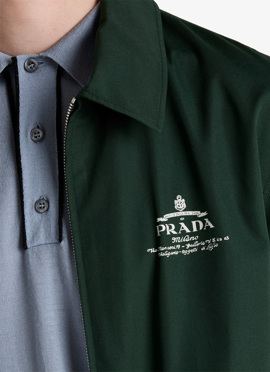 Prada Jack met logo en steekzakken - detail 3 groen