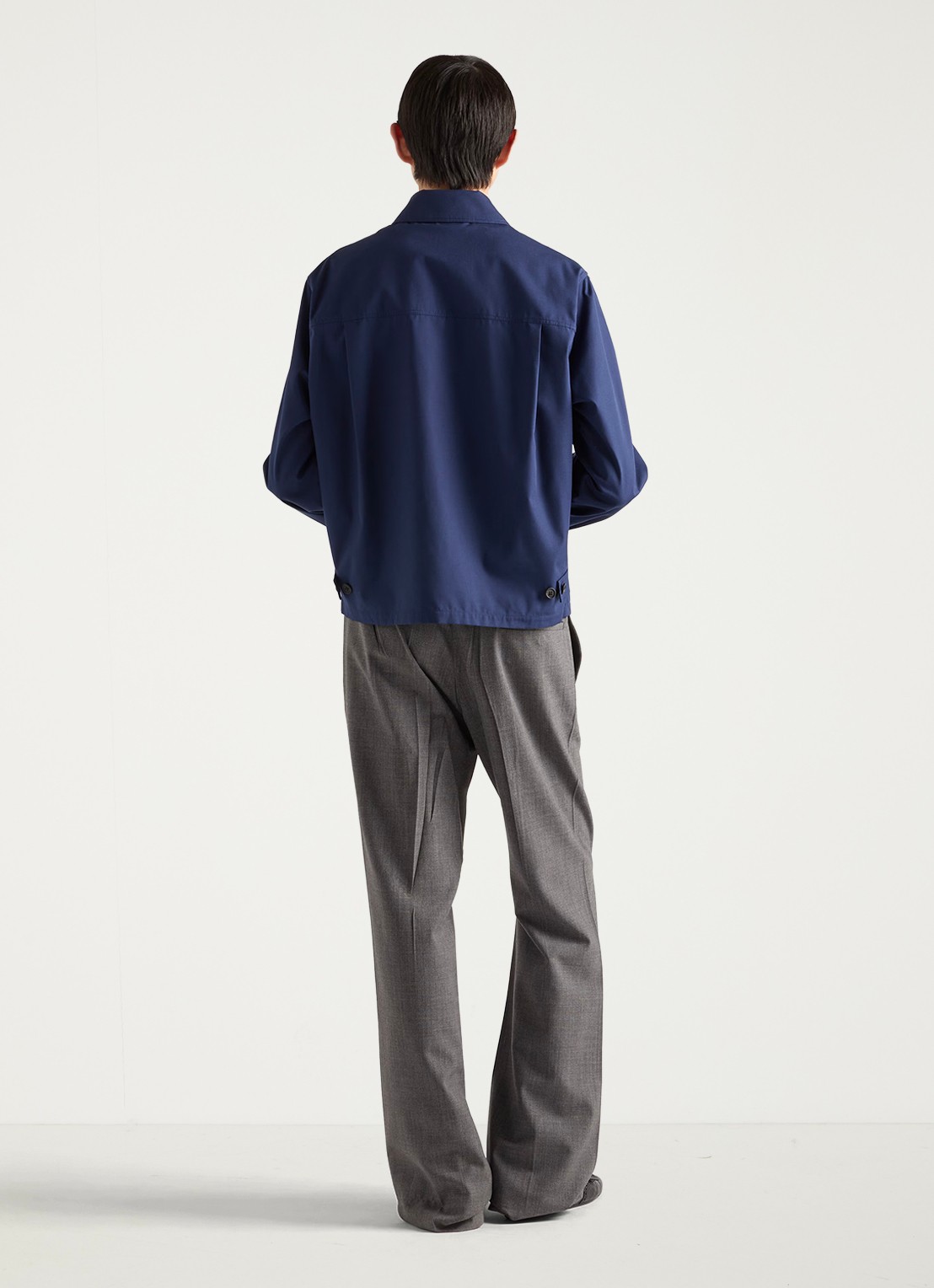 Prada Jack met logo en steekzakken - achterkant 3 donkerblauw