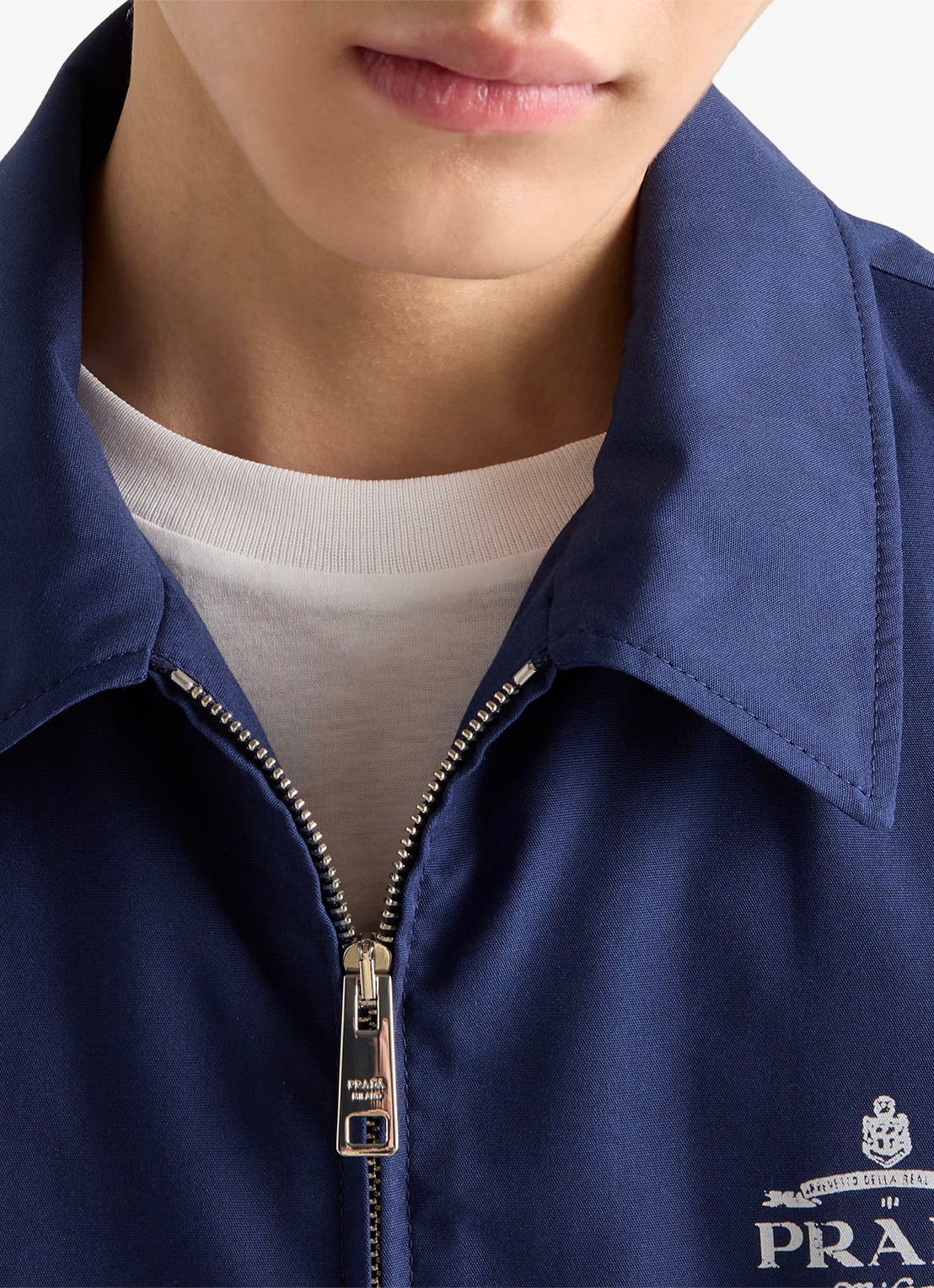 Prada Jack met logo en steekzakken - detail 5 donkerblauw
