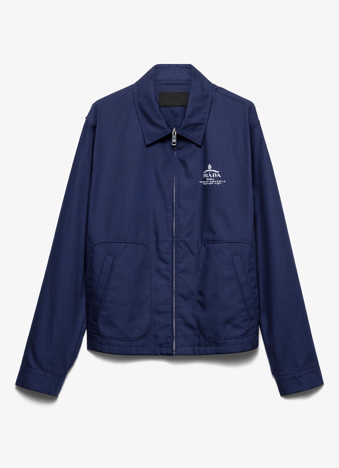 Prada Jack met logo en steekzakken - voorkant donkerblauw