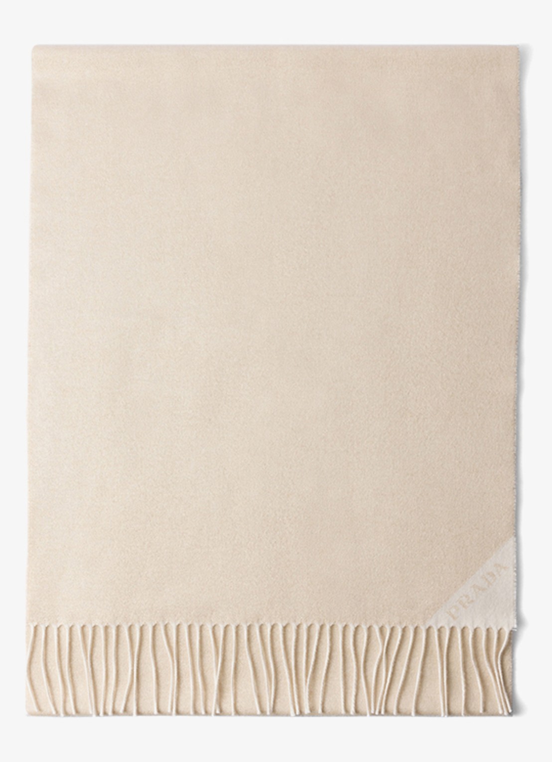 Prada Jacquard Evening sjaal in zijdeblend met lurex 190 x 45 cm - voorkant beige