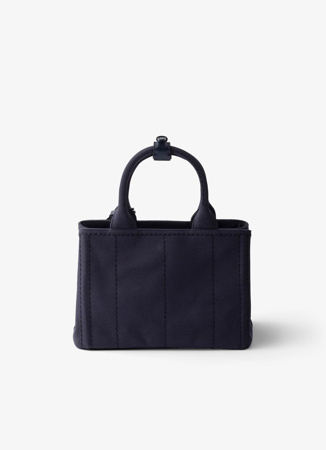 Prada Jardinière Small handtas met leren details en logo - achterkant 3 donkerblauw