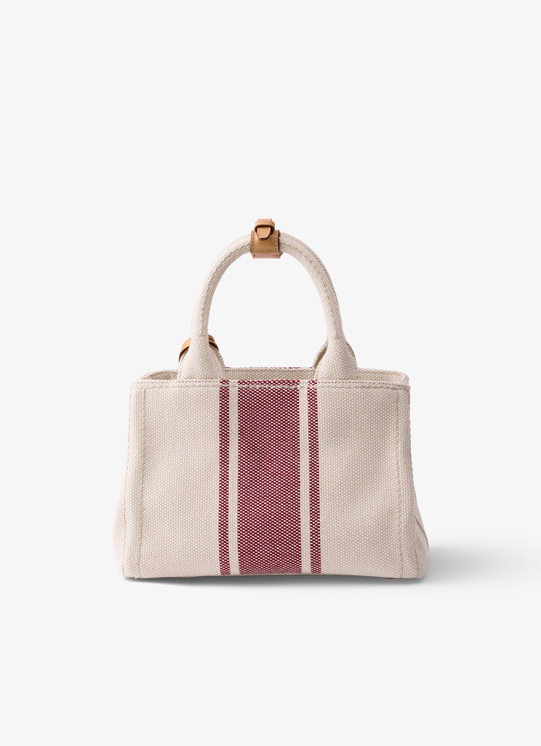 Prada Jardinière Small handtas met leren details - achterkant 7 rood