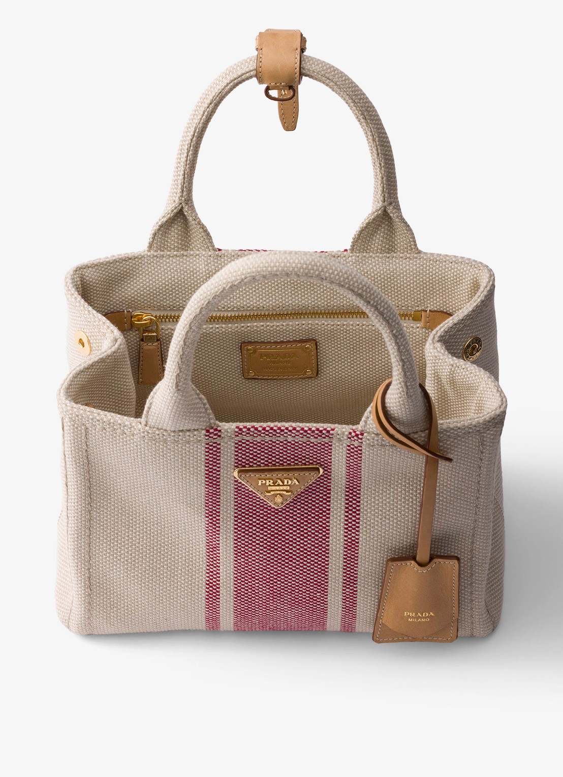 Prada Jardinière Small handtas met leren details - detail 3 rood