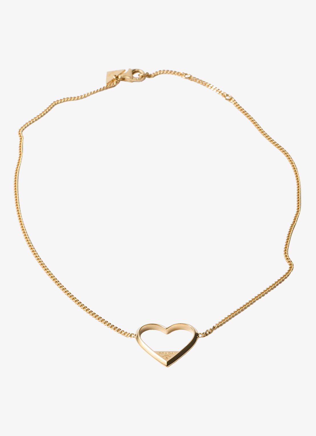 Prada Ketting met logo - voorkant goud
