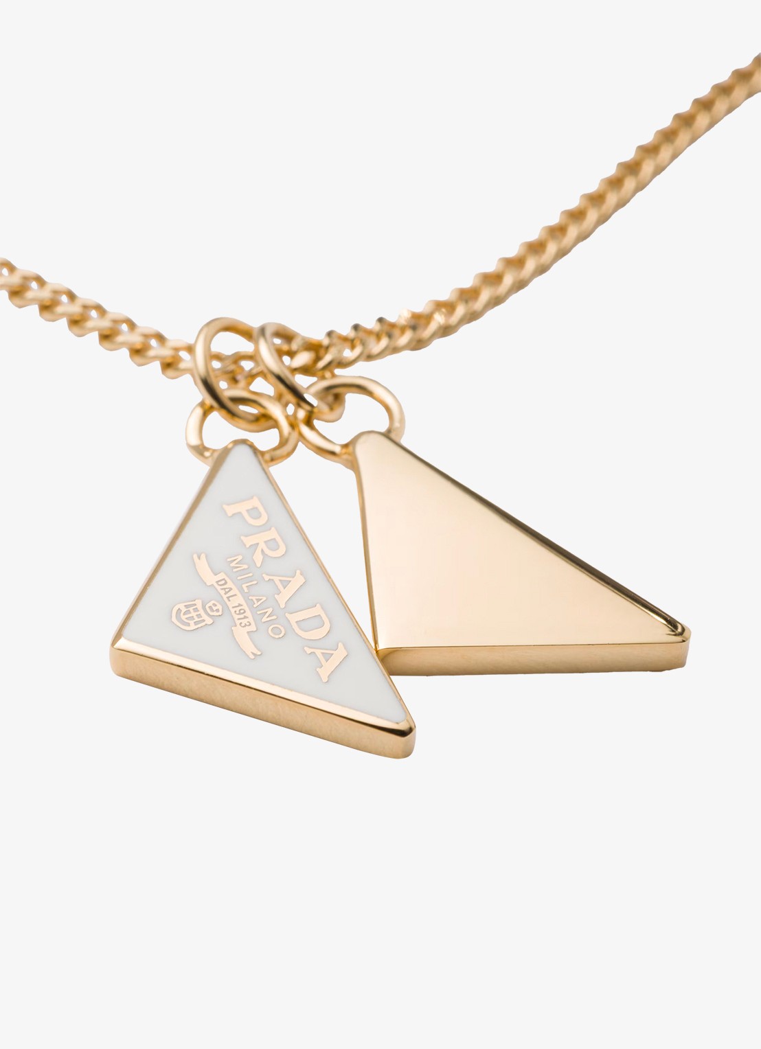 Prada Ketting met logo - detail goud