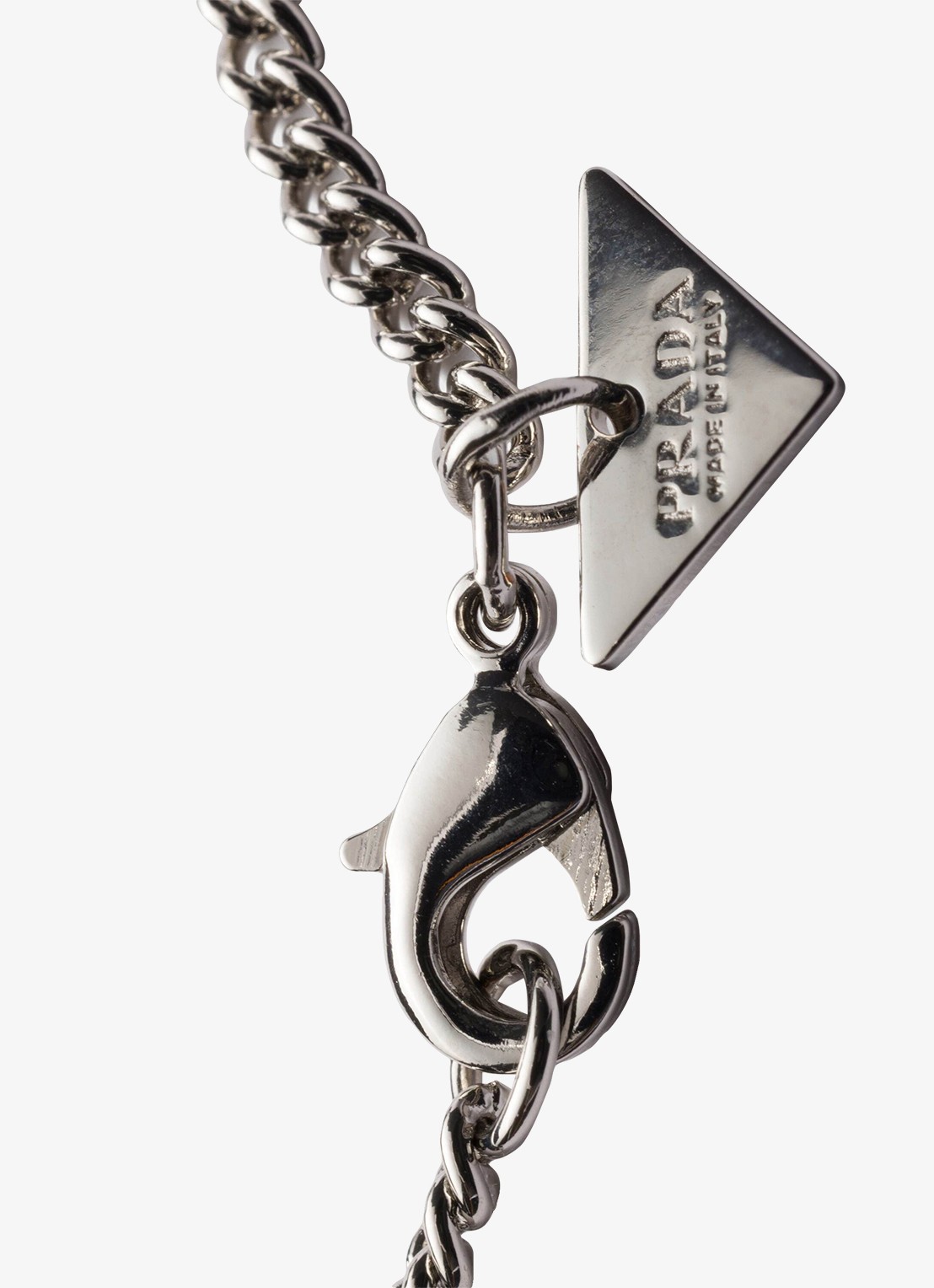 Prada Ketting met logo - detail 4 zilver