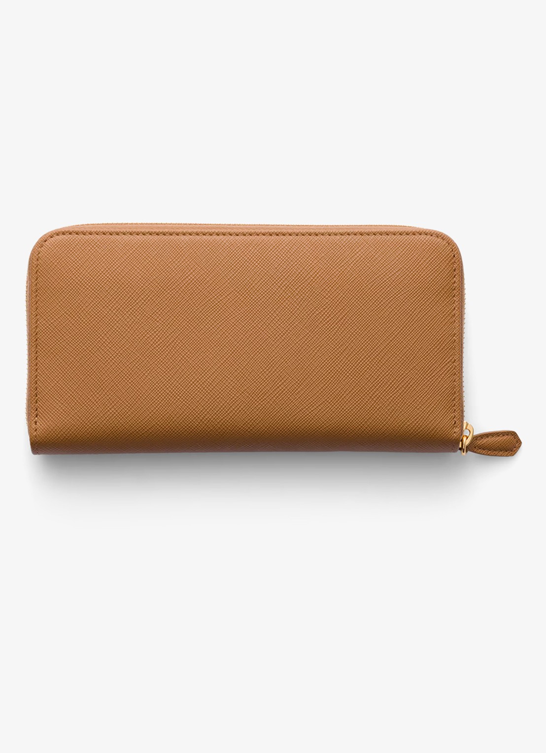 Prada Large portemonnee van leer - achterkant camel