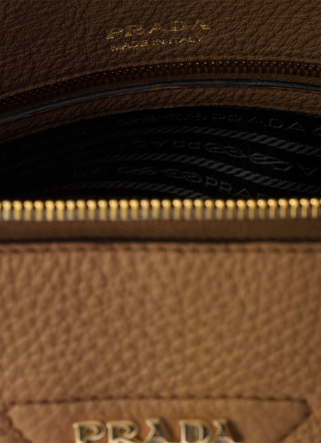 Prada Large schoudertas van kalfsleer - detail 5 bruin