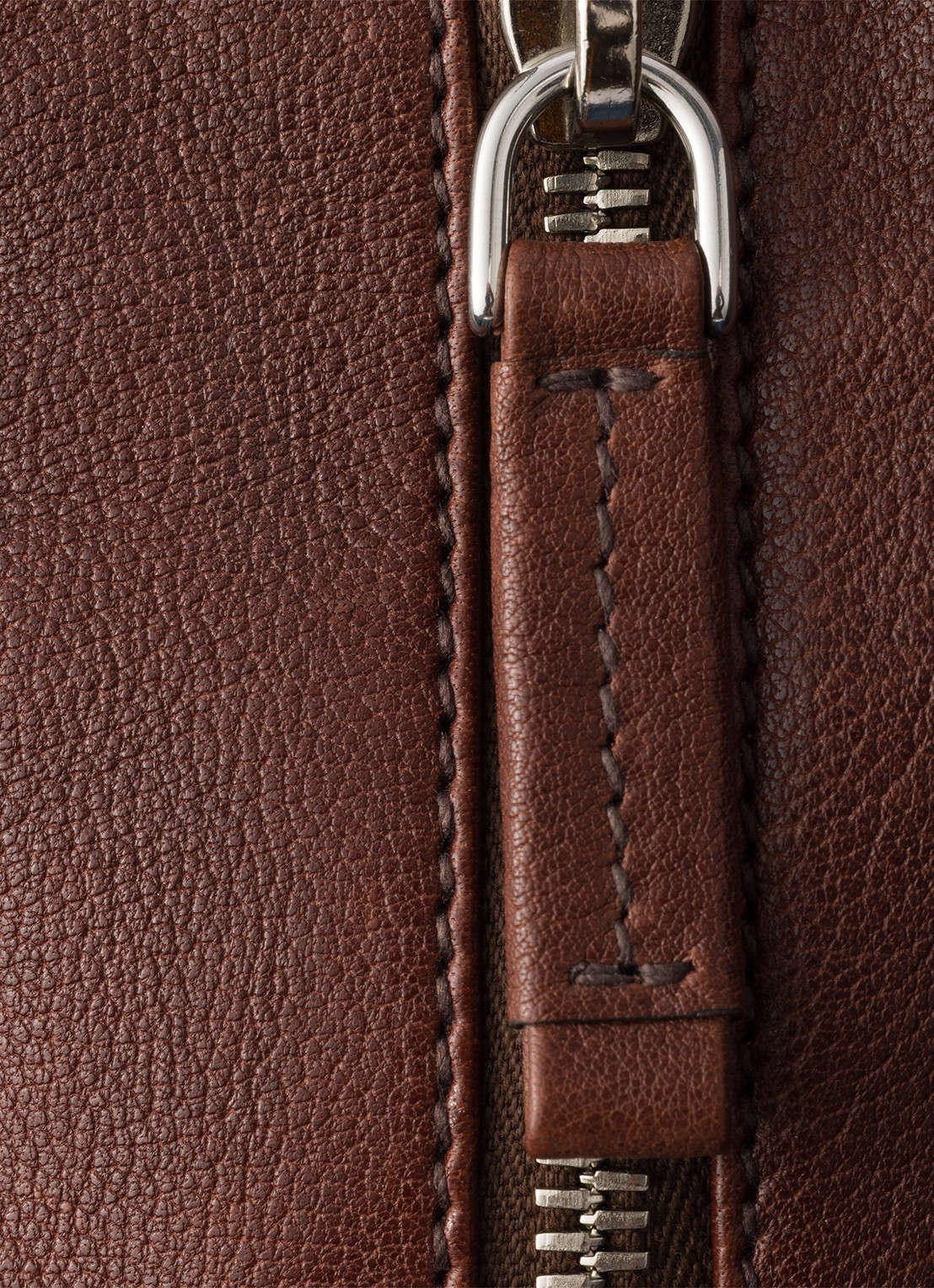 Prada Large schoudertas van leer - detail 6 donkerbruin