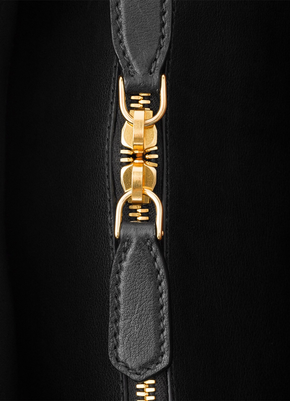 Prada Large schoudertas van leer - detail 5 zwart