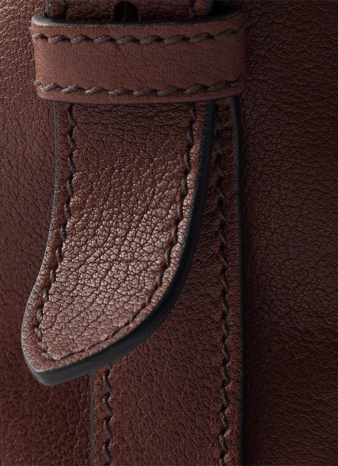 Prada Large schoudertas van leer - detail 4 donkerbruin