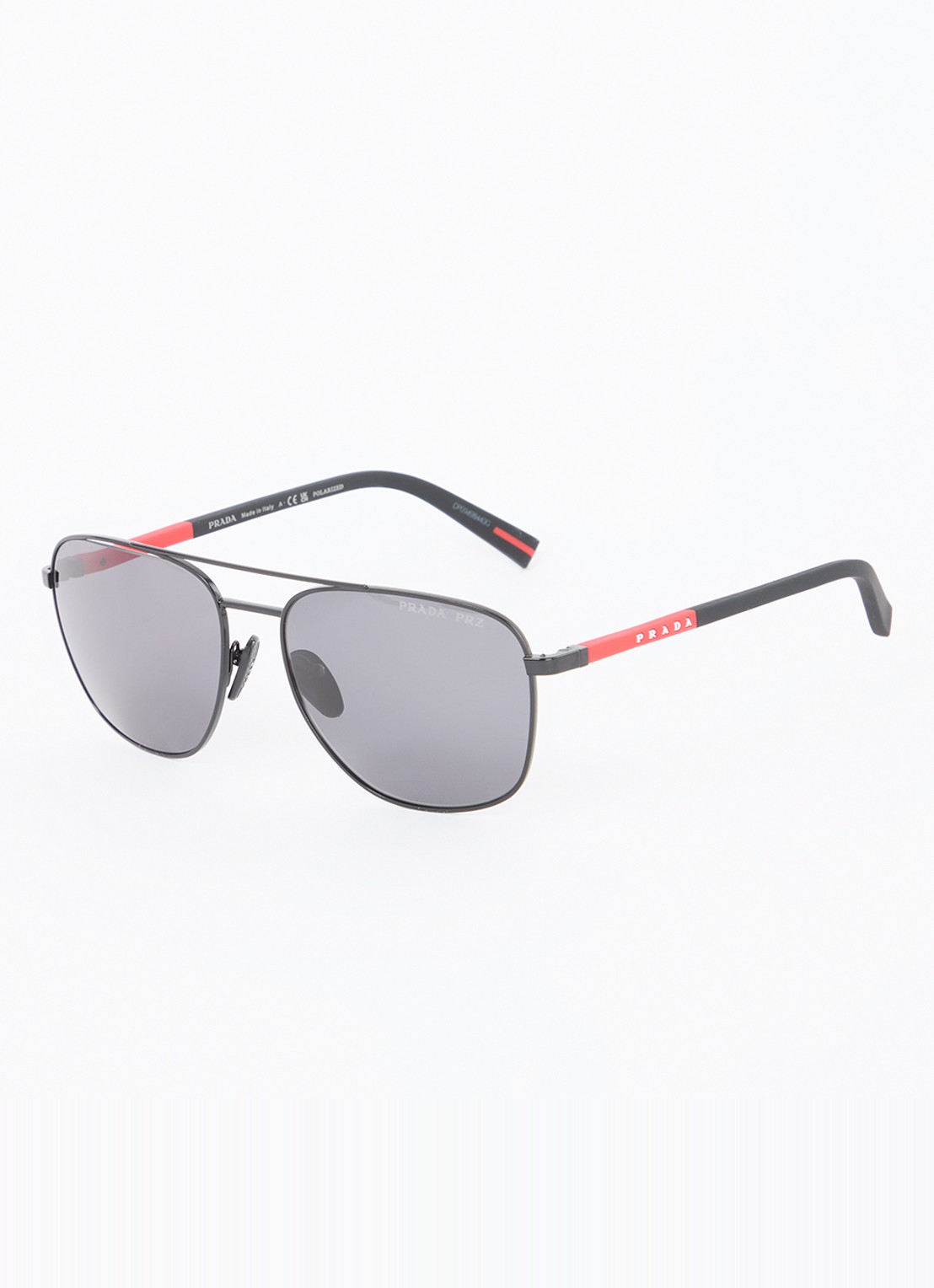 Prada Linea Rossa Piloten zonnebril gepolariseerd PS54ZS - voorkant zwart