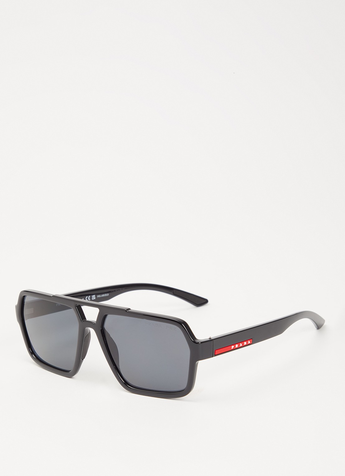 Prada Linea Rossa Piloten zonnebril gepolariseerd PSA06S - voorkant 4 zwart