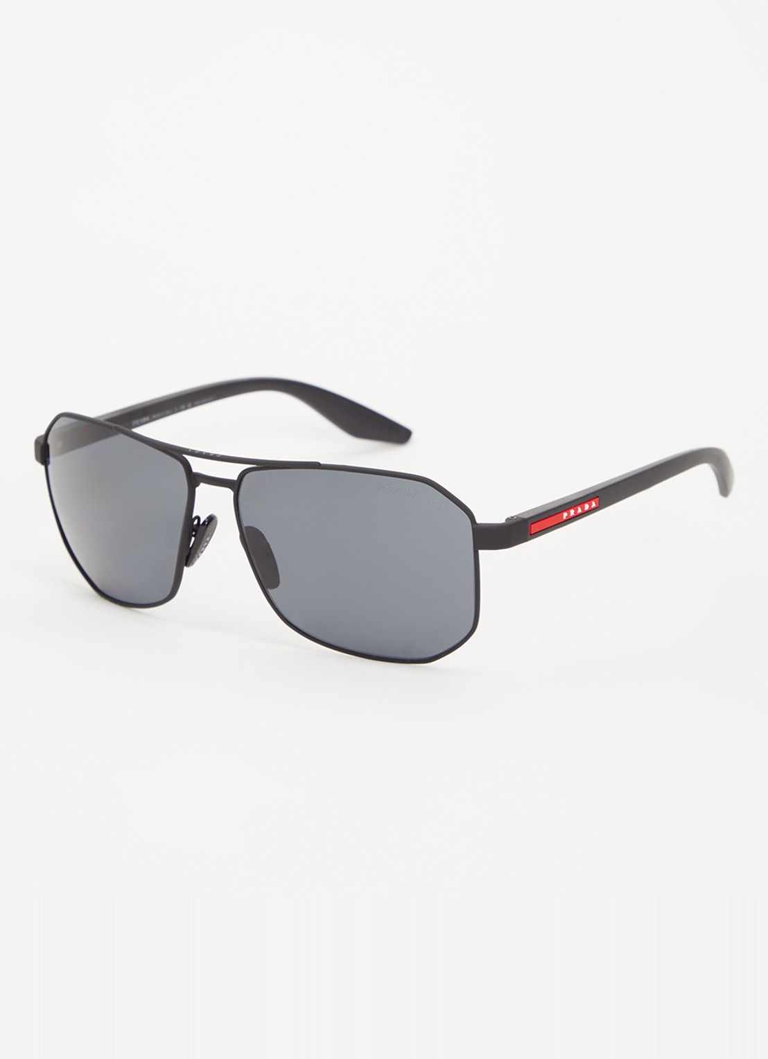 Prada Linea Rossa Piloten zonnebril gepolariseerd PSA53S - voorkant zwart