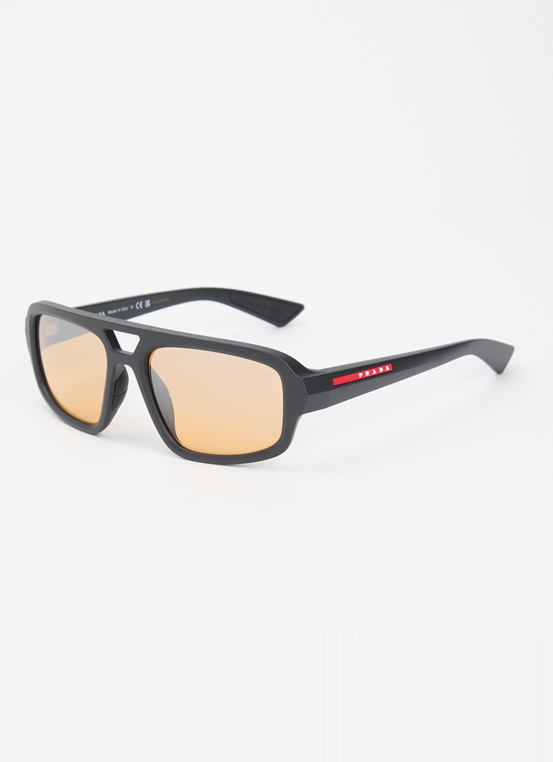 Prada Linea Rossa Piloten zonnebril PS B11SU - voorkant zwart