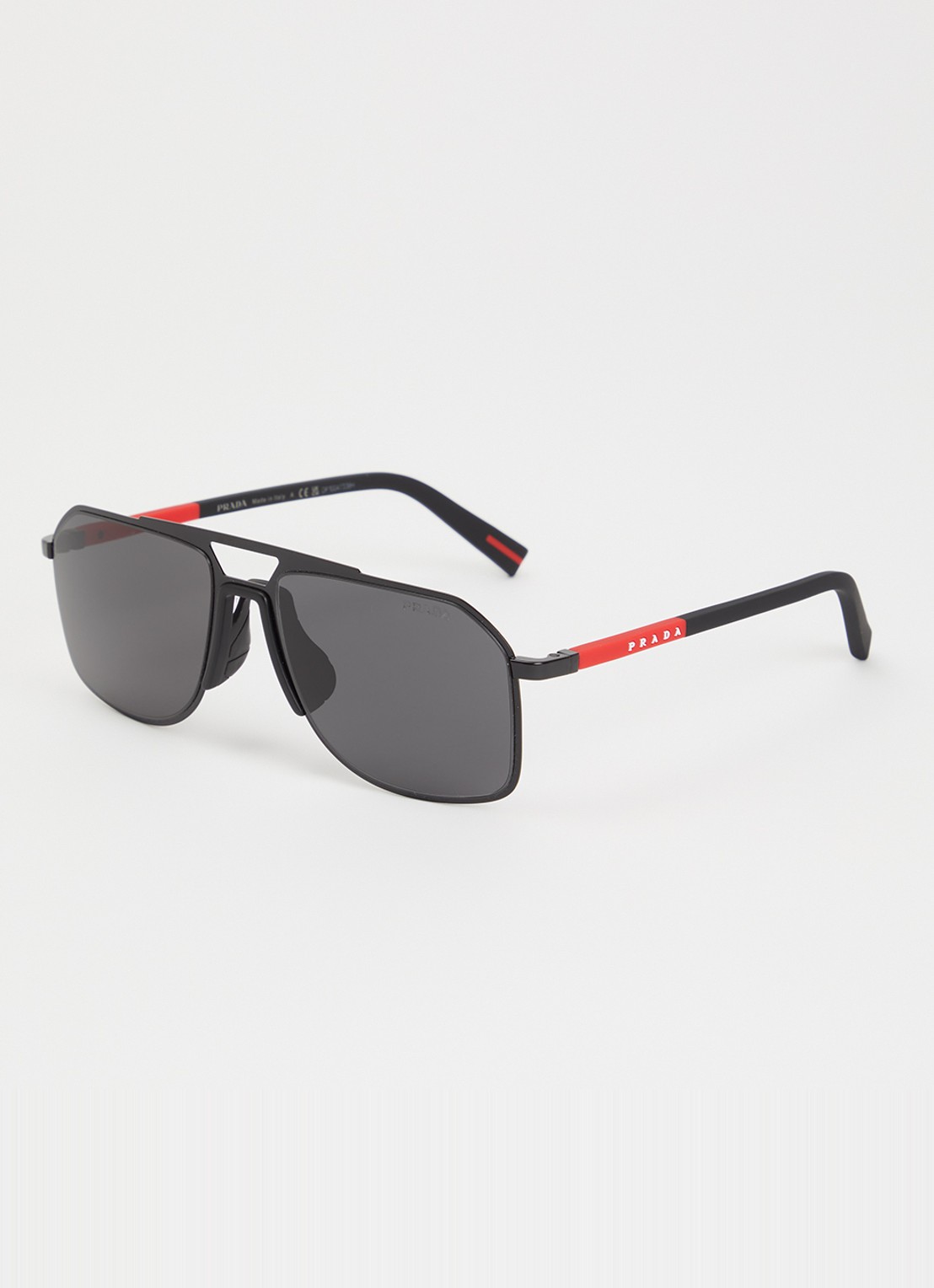 Prada Linea Rossa Piloten zonnebril PS B51S - voorkant zwart