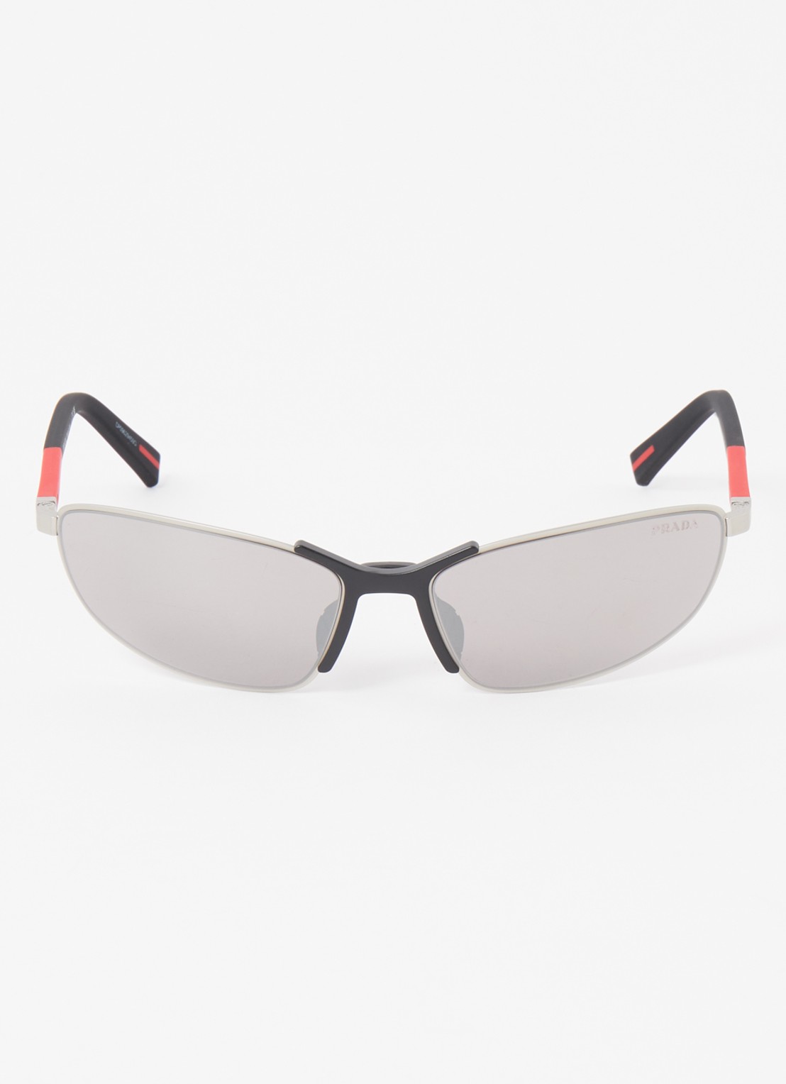 Prada Linea Rossa Retro zonnebril PS55ZS - detail zilver