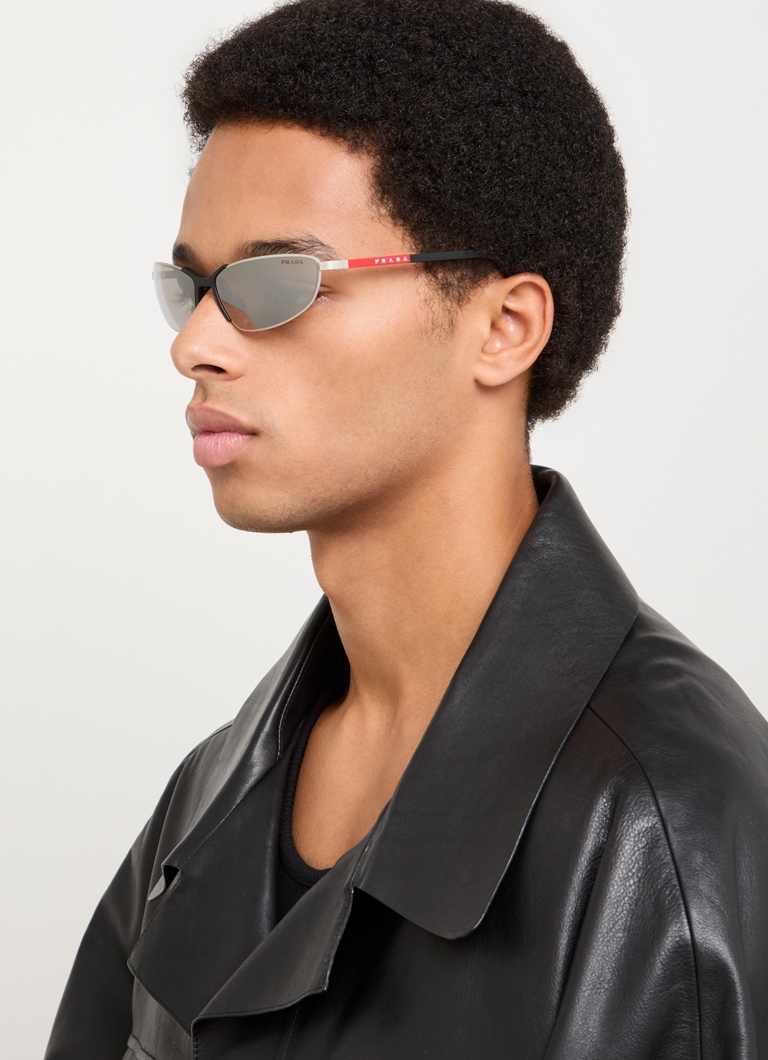 Prada Linea Rossa Retro zonnebril PS55ZS - voorkant 5 zilver