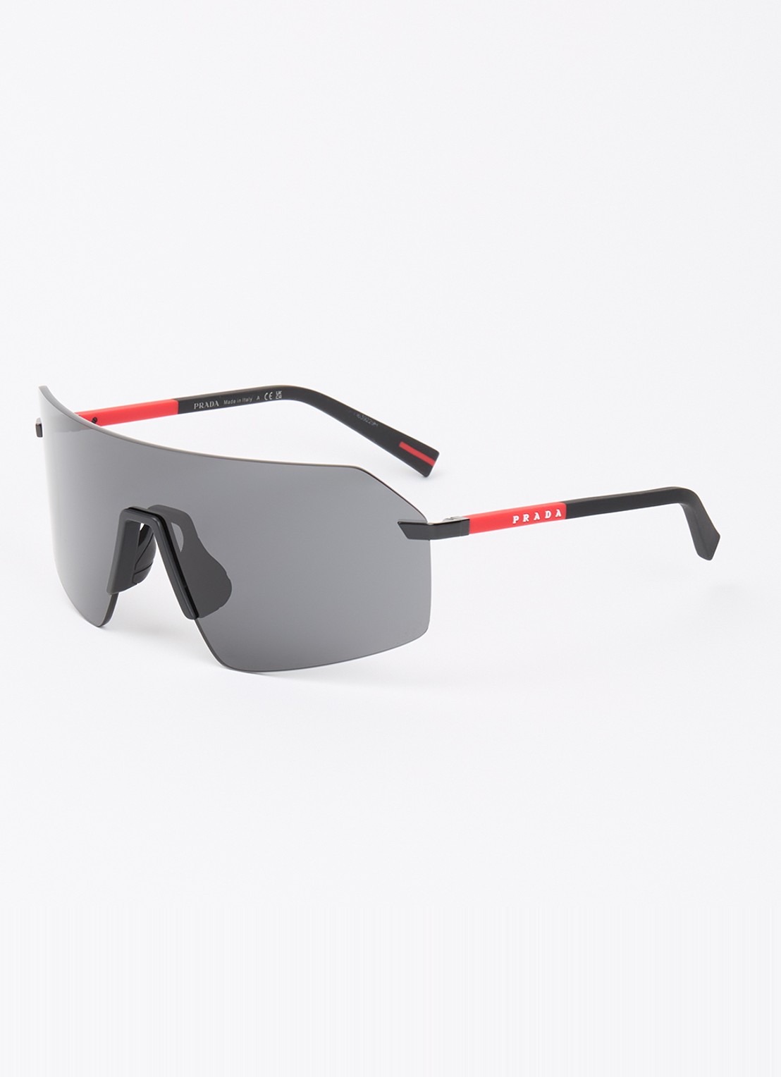 Prada Linea Rossa Shield zonnebril PS B50S - voorkant zwart