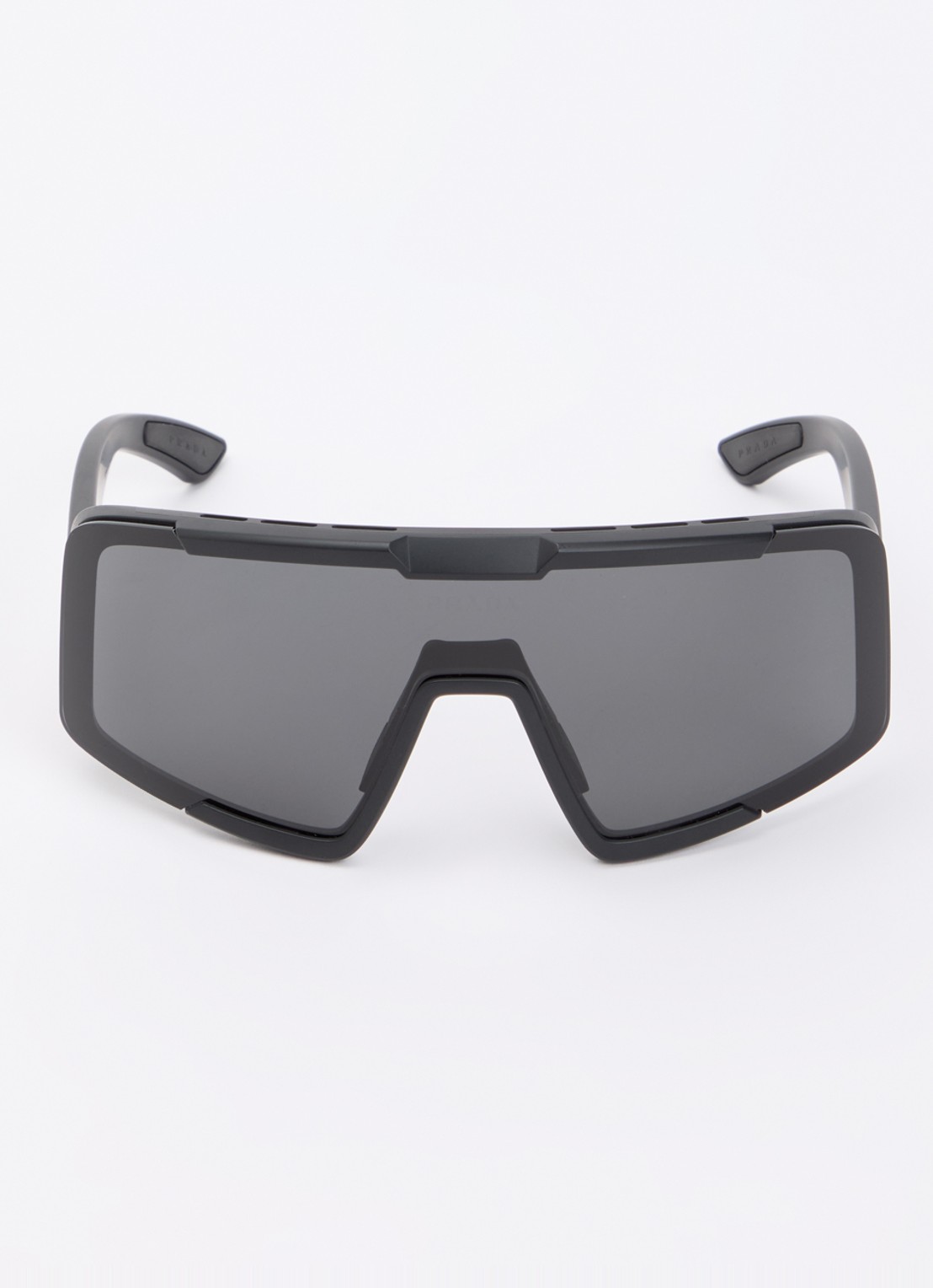 Prada Linea Rossa Shield zonnebril PSB07S - detail 2 zwart