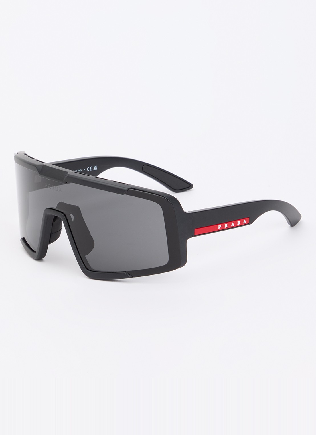 Prada Linea Rossa Shield zonnebril PSB07S - voorkant zwart