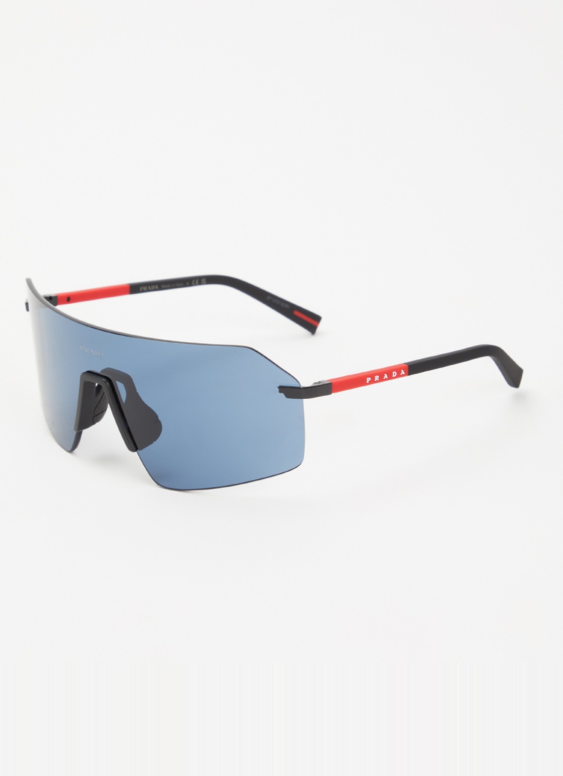 Prada Linea Rossa Shield zonnebril PSB50S - voorkant zwart