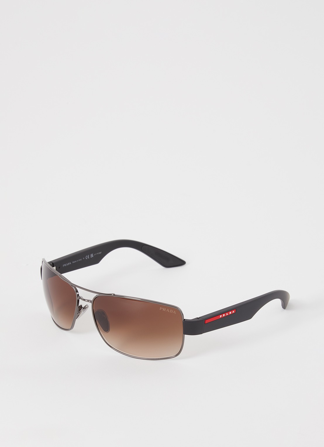 Prada Linea Rossa Zonnebril PS50ZS - voorkant zilver