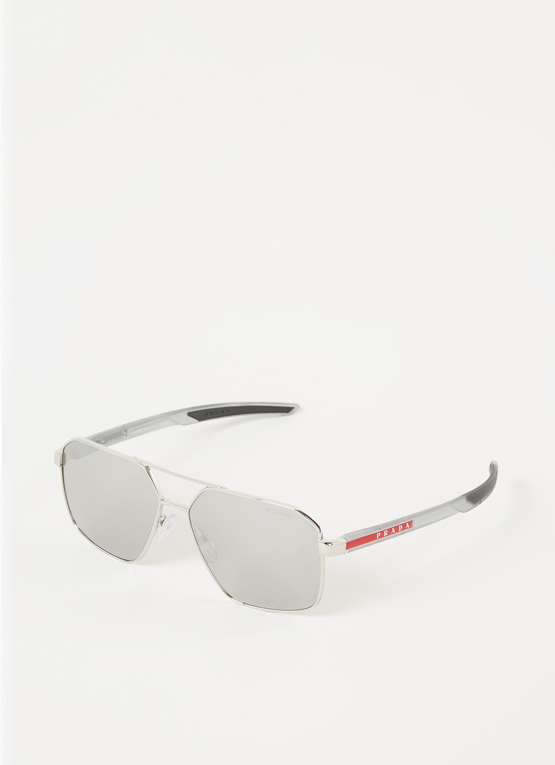 Prada Linea Rossa Zonnebril PS55WS - voorkant 3 zilver