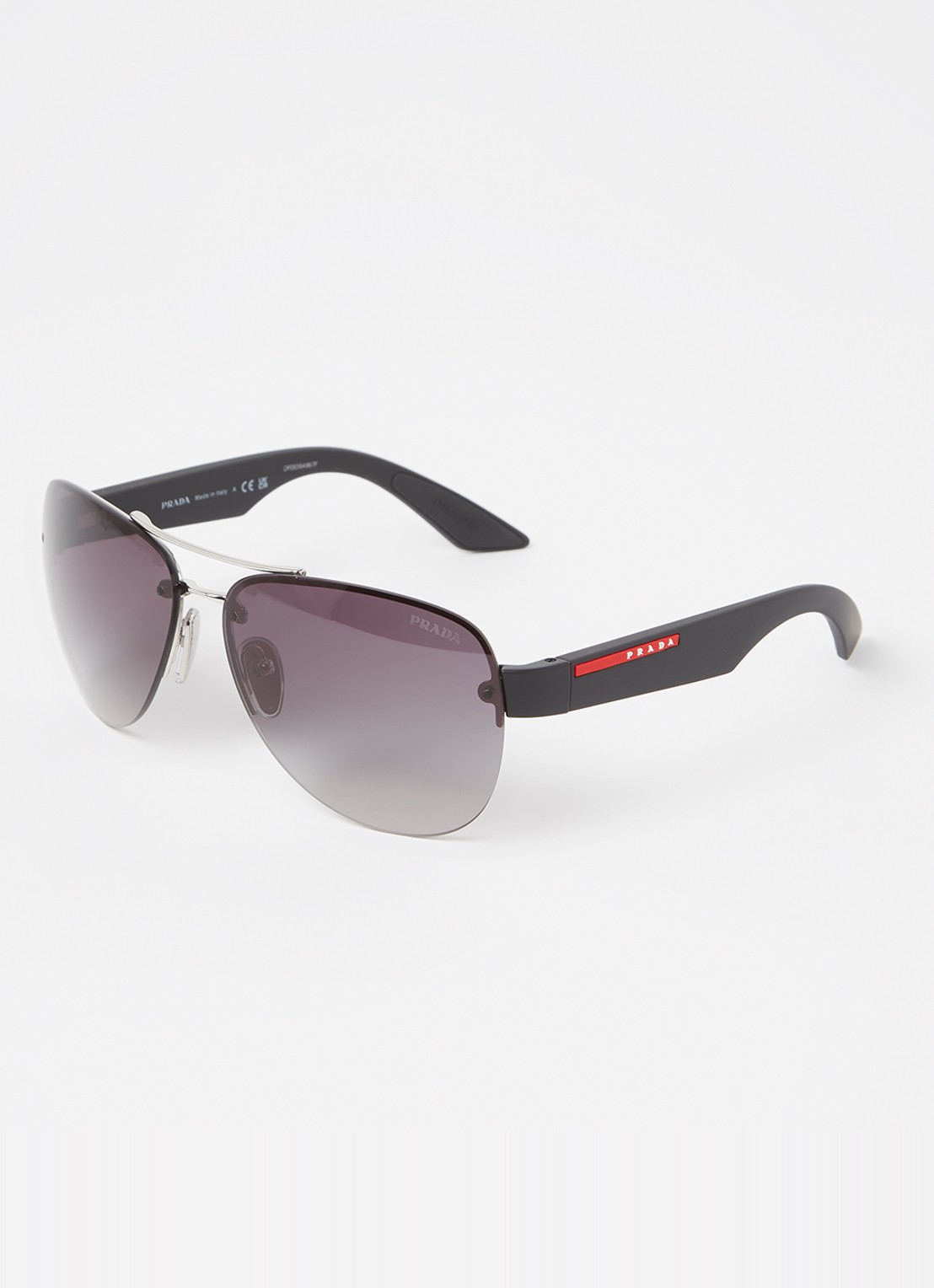 Prada Linea Rossa Zonnebril PS55YS - voorkant 4 zilver