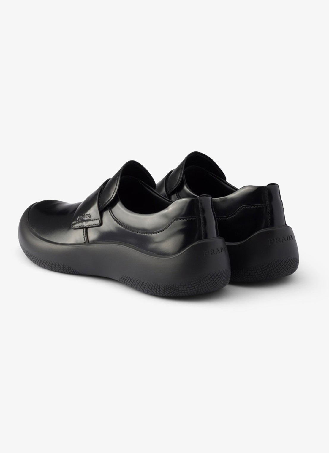 Prada Loafer van kalfsleer met glanzende finish - achterkant 3 zwart
